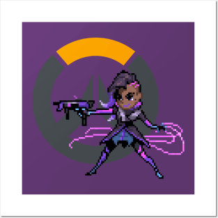 Overwatch - 16-Bit Sombra W/ Logo Posters and Art